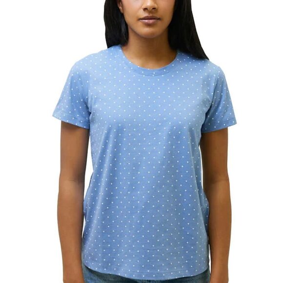 NEW Ecothreads Organic Cotton T-shirt | Blue Dots - Picture 1 of 4